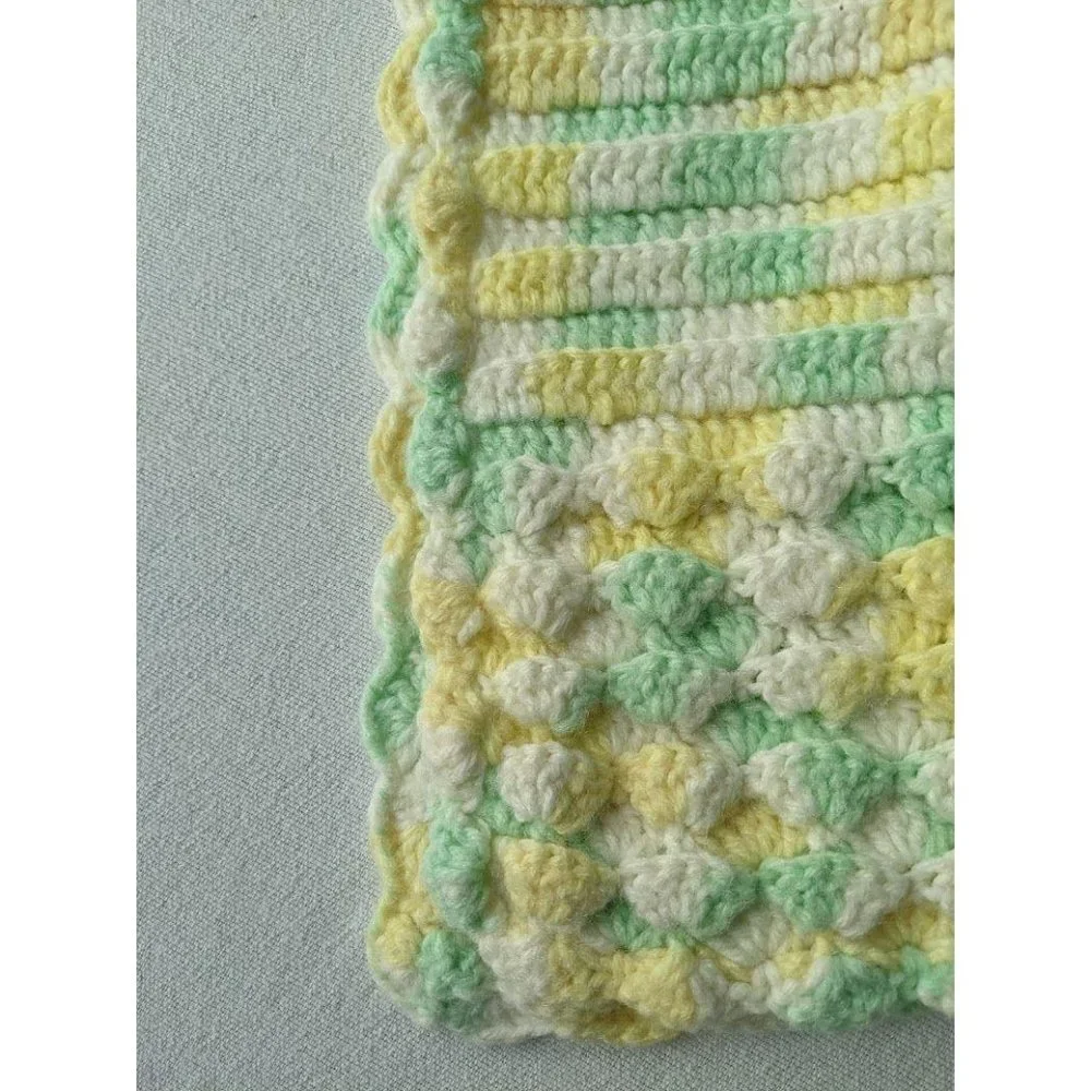 Crochet Pastel Granny Afghan Blanket‎ 46x41